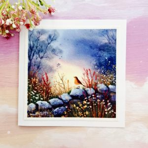 handmade robin greeting card