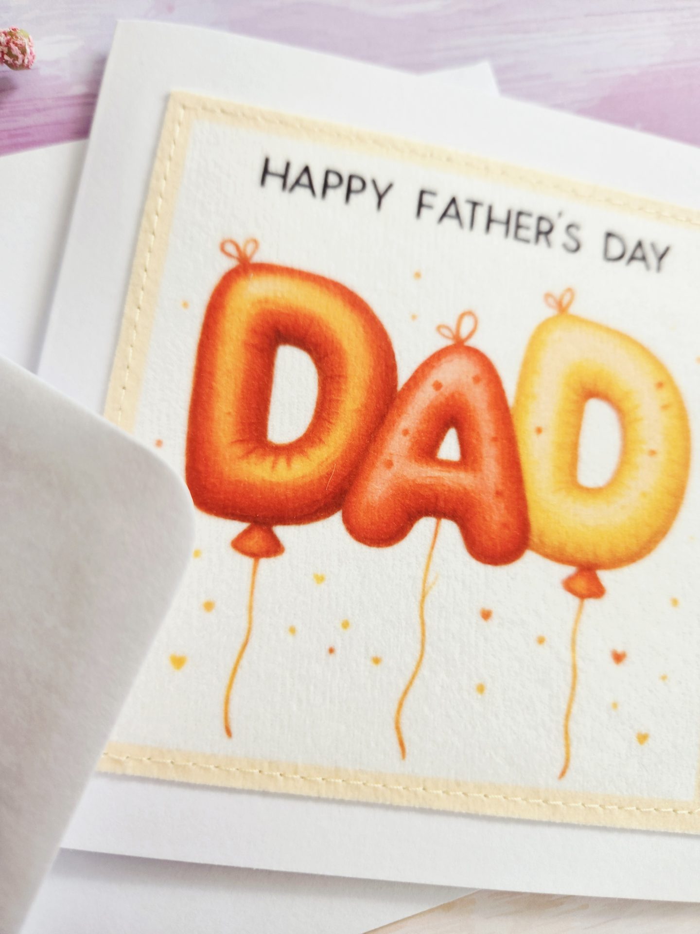 cute dad balloon greeting card