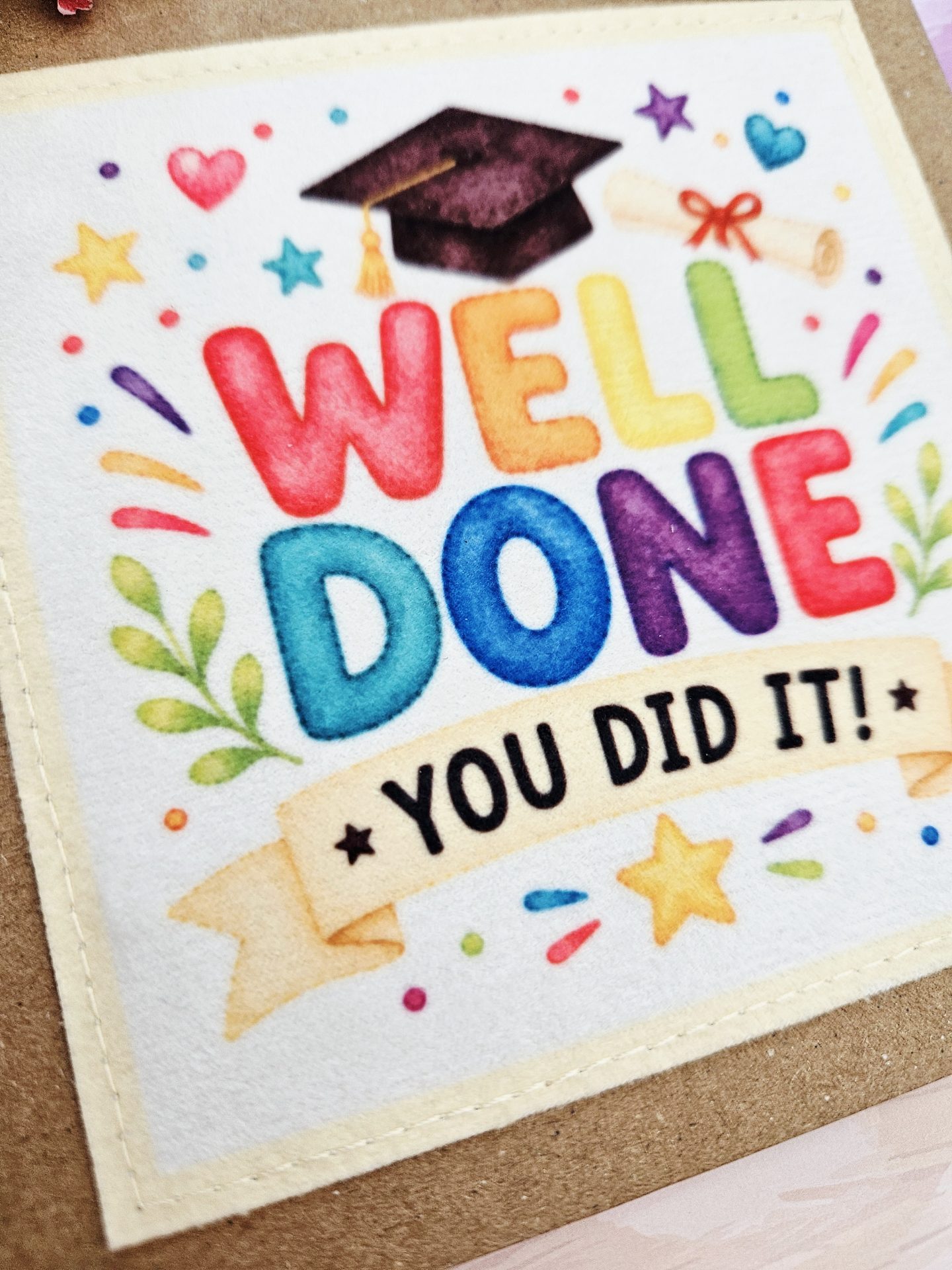 handmade university graduation card
