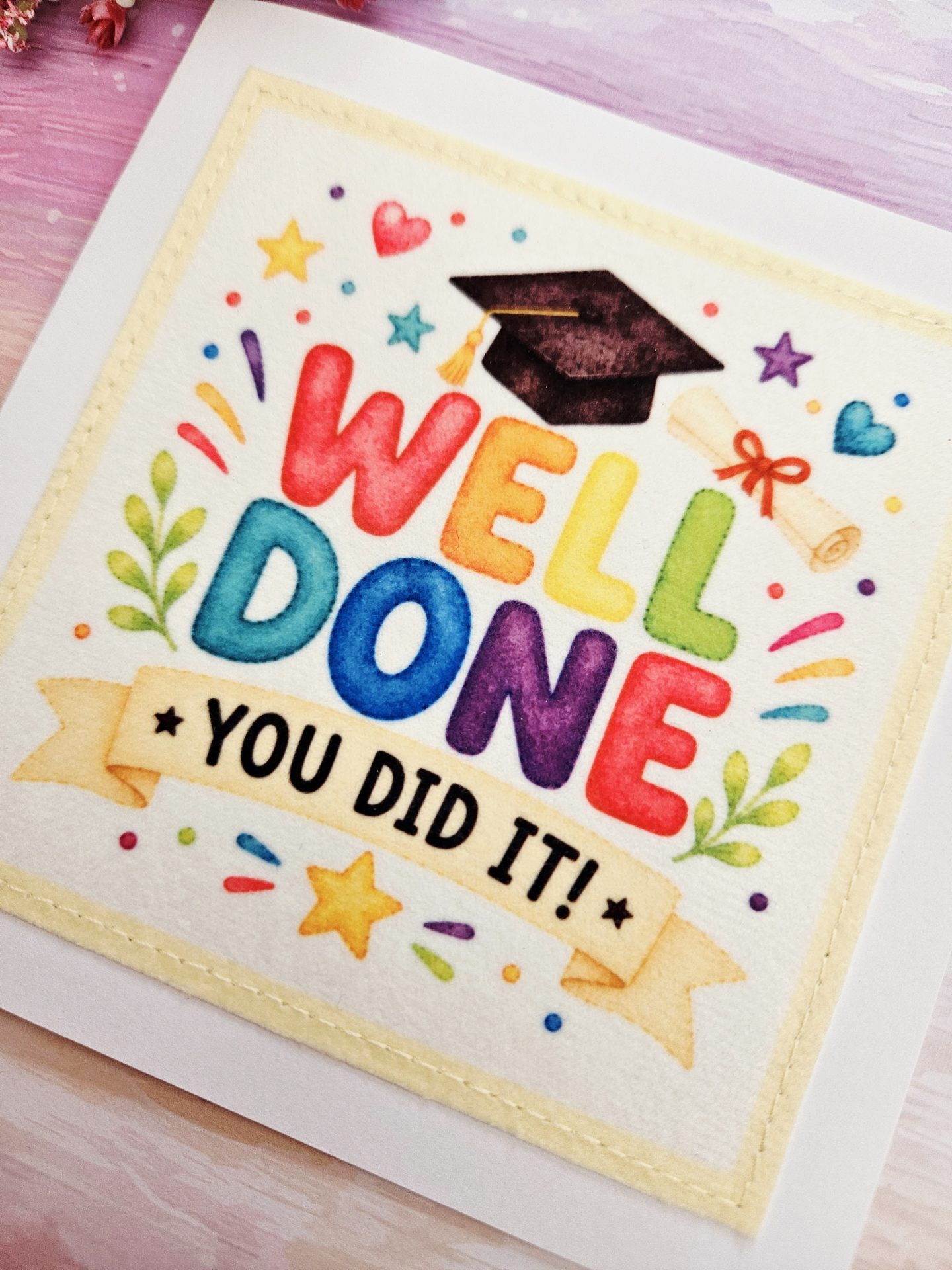 colourful graduate celebration card