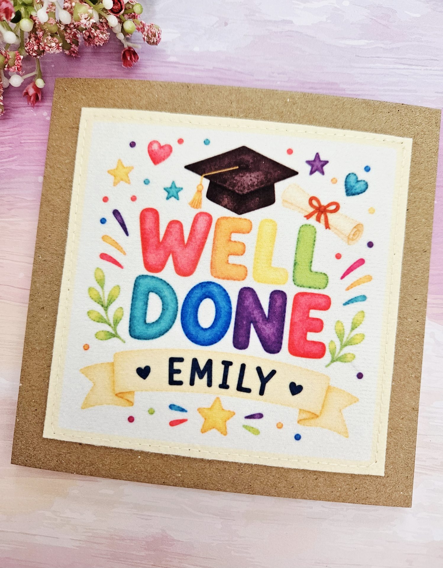 handmade graduation greeting card