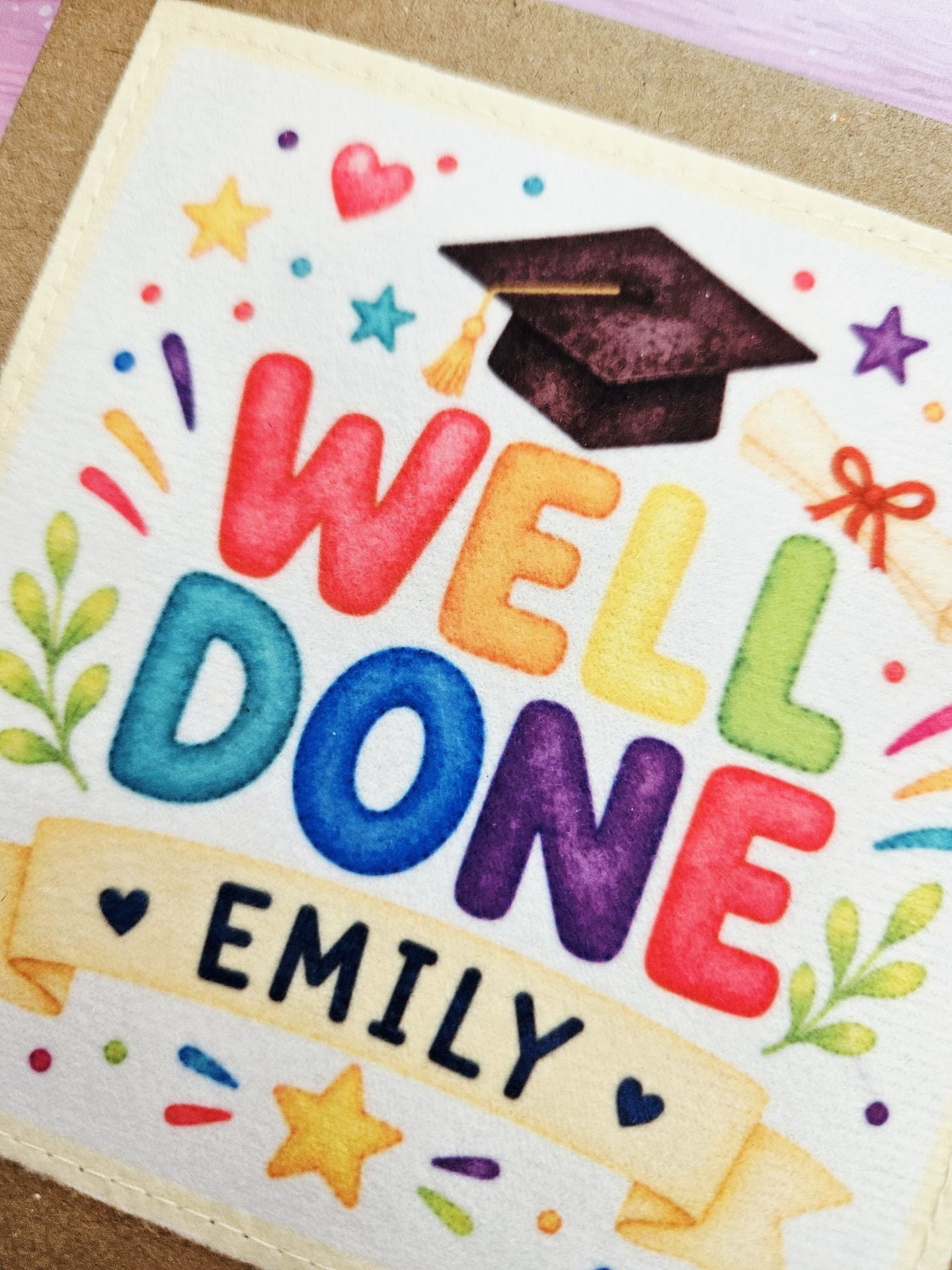 rainbow graduation congratulations card