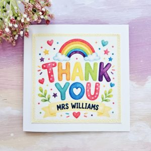 personalised thank you card