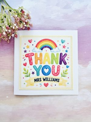 personalised thank you card