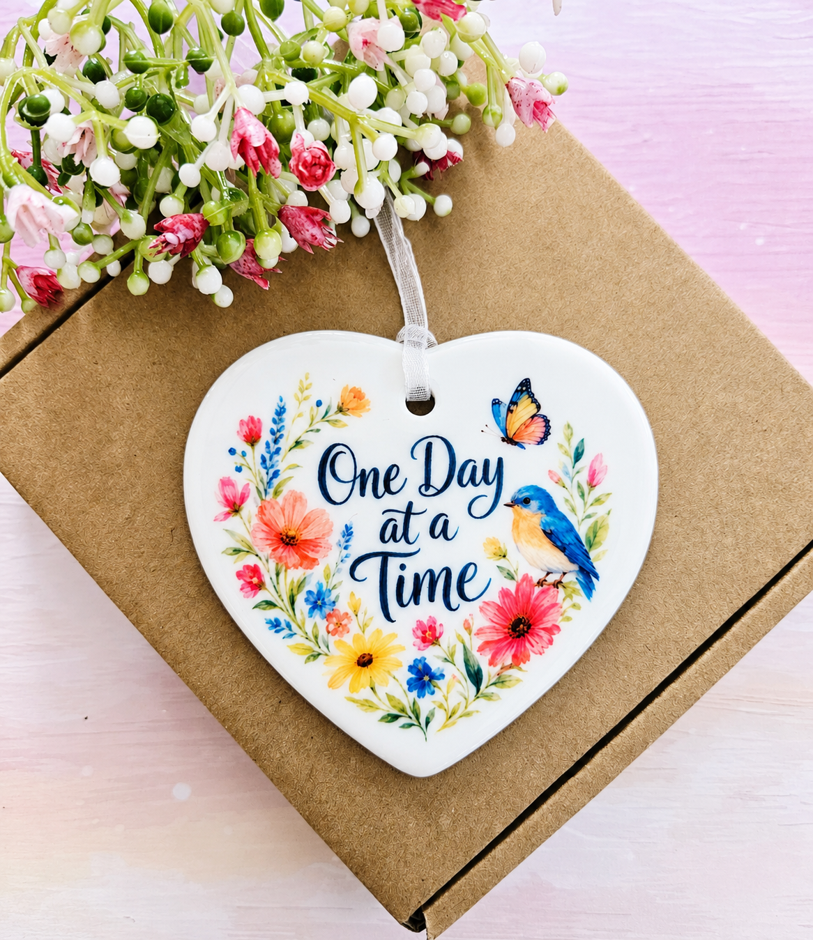 One Day at a Time Ceramic Heart Keepsake - Image 8