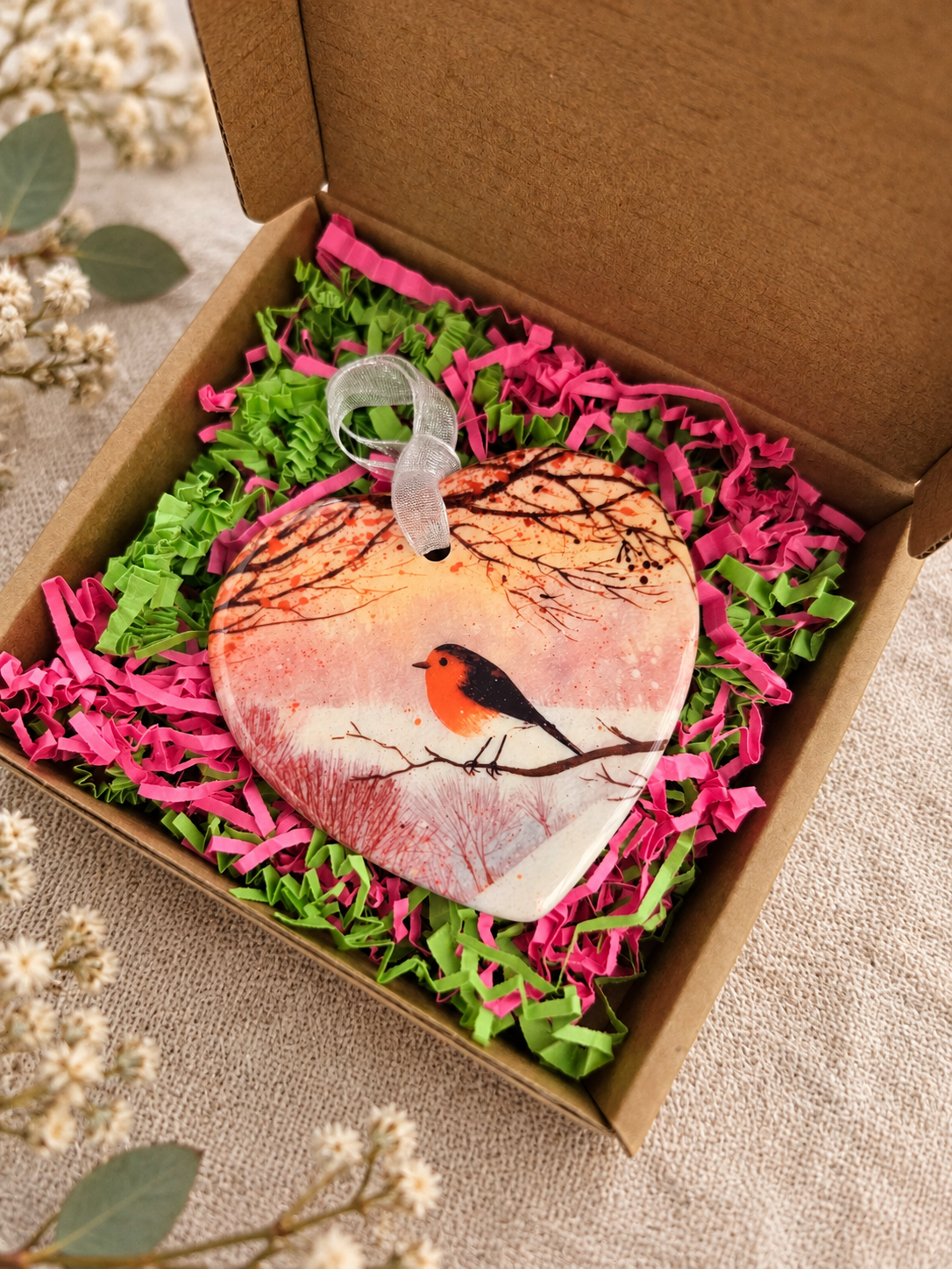 Robin Ceramic Heart Keepsake – Thinking of You & Sympathy Gift - Image 7