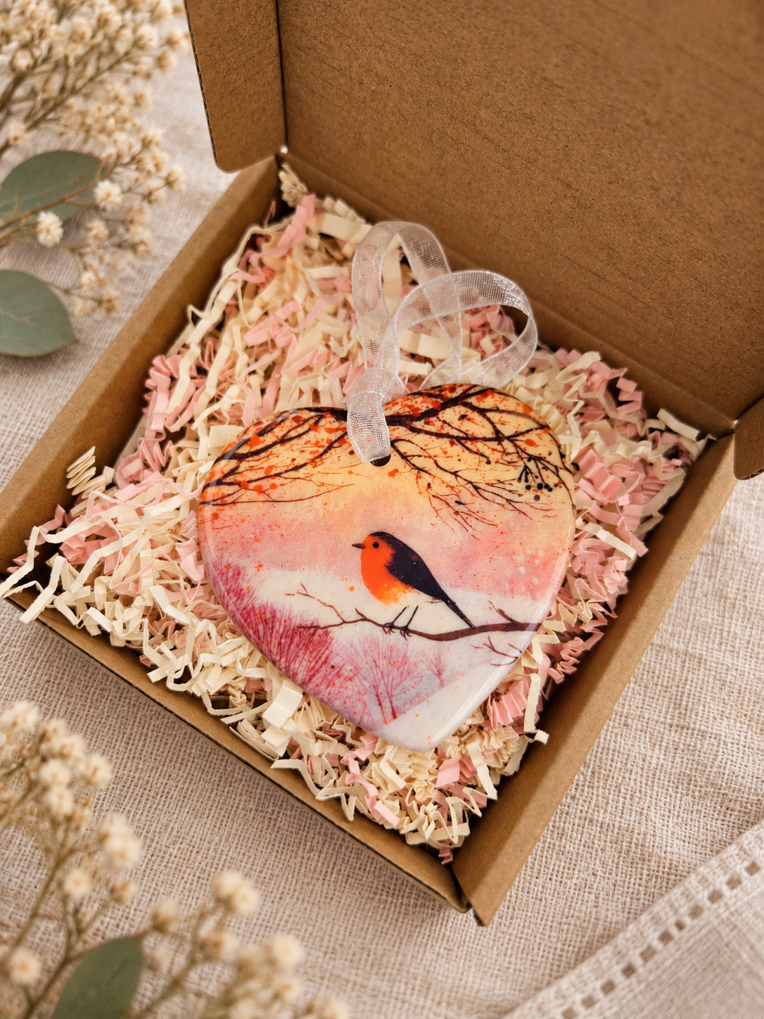 Robin Ceramic Heart Keepsake – Thinking of You & Sympathy Gift - Image 8