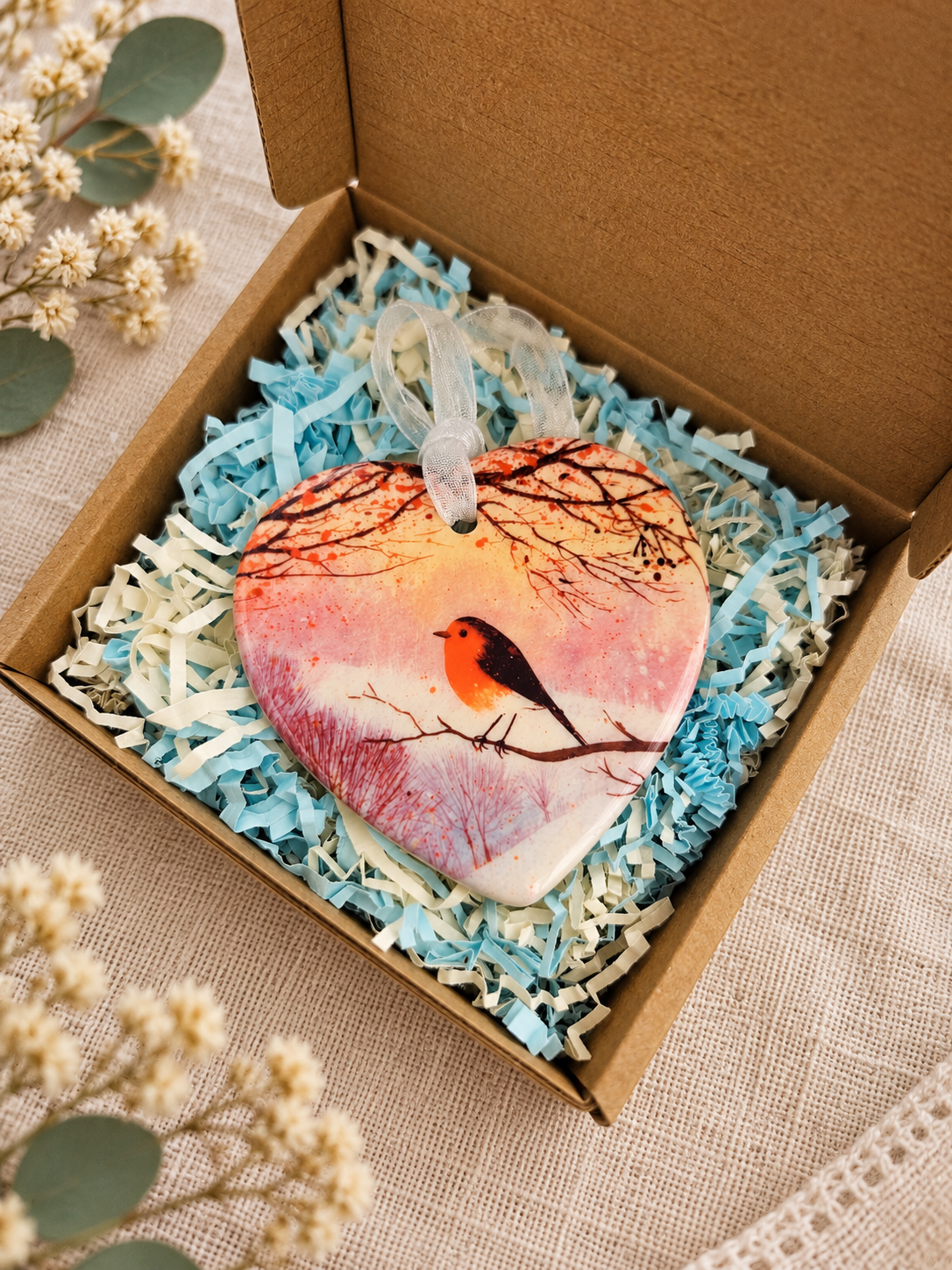 Robin Ceramic Heart Keepsake – Thinking of You & Sympathy Gift - Image 9